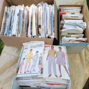 MASSIVE SEWING PATTERN LOT Vintage And Modern Sewing Patterns, Over 150 Included - Picture 1 of 15