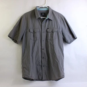 Rip Curl Gray Slim Fit Short-Sleeve Button-Up Men's Size Large - Picture 1 of 5