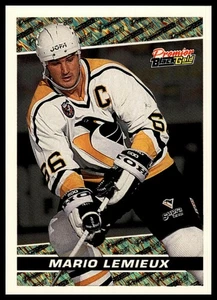Mario Lemieux 1993-94 Topps Premier #9 negro dorado - Imagen 1 de 2