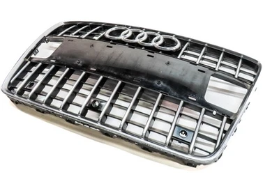 2010-2015 AUDI Q7 (4L) GRADE DIANTEIRA PRINCIPAL DO CAPÔ CENTRAL ACABAMENTO DE VENTILAÇÃO DE AR (PRETO) - Imagem 1 de 4