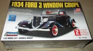 Ford 1934 cupé de 3 ventanas - Lindberg escala 1/32 kit de coche modelo de plástico - sellado - Imagen 1 de 3
