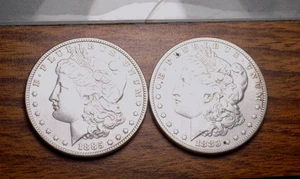 MORGAN SILBER DOLLAR SCHÖNES LOT 1883 UND 1885 90% - Bild 1 von 2