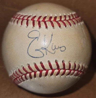 ERIC KARROS AUTOGRAPH Signed Rawlings BALL Auto DODGERS Cubs A's 1992 NY ROY - Image 1 of 4