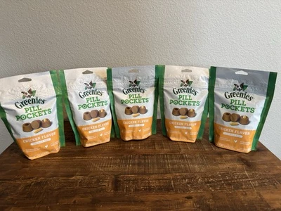 Bolsillos para pastillas Greenies para perros tamaño cápsula golosinas suaves para perros, sabor pollo Foto 1 de 4