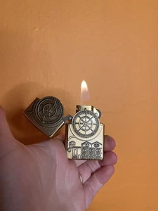 Vintage 1997 Barrett Smythe Roulette Wheel Brass Zippo Lighter - Picture 1 of 5