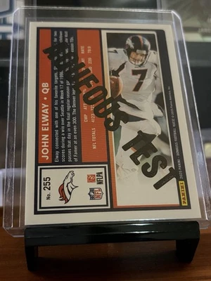 2025 Panini Donruss Football John Elway Broncos Card No. 255 - Aqueous Test SSP - Image 1 of 4