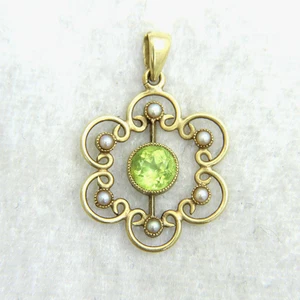 Anhänger 9 kt Gold orange Turmalin Zirkon - Bild 1 von 5