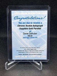 2025 Topps Chrome UFC Sapphire Gold /50 RC Auto Daniel Zellhuber CRA-DZ Rookie - Picture 1 of 2