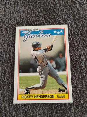 1988 Topps UK Rickey Henderson New York Yankees Mini Baseball Card #31 - Image 1 of 2