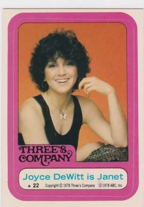 1978 Topps Three's Company AUFKLEBER #22 Joyce DeWitt is Janet kostenloser Versand! - Bild 1 von 2