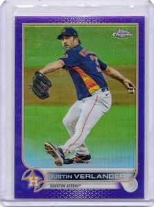 2022 Topps Chrome - Justin Verlander #87 Purple Refractor Astros 18/250 - Picture 1 of 2