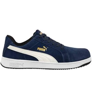Puma Men's 640025 Iconic Suede Low Navy Composite Toe Metal Free Work Shoes - Picture 1 of 19