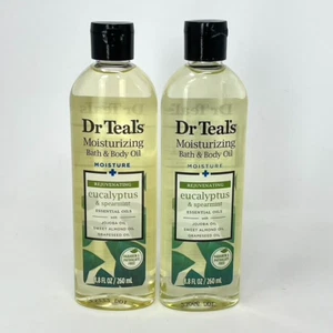Aceite corporal y baño rejuvenecedor de eucalipto y menta verde 2 Dr Teal's Moisture 8,8 OZ - Imagen 1 de 4