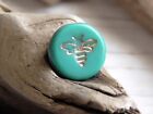 6 - 12mm CZECH HONEY BEE OPAQUE TURQUOISE BLUE GOLD WASH COIN GARDEN INSECT BEAD