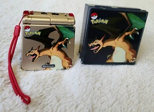 Nintendo Game Boy Advance SP X Charizard Boxed Pokemon Retro Handheld Console - Picture 1 of 11