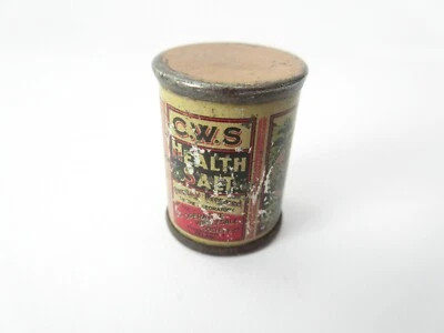 VINTAGE RETRO ADVERTISING TIN 1930s CWS HEALTH SALTS PENCIL SHARPENER MEDICAL 1" - Image 1 of 4