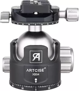 Cabezal de bola panorámico doble CNC todo metal resistente bajo perfil cabezal de trípode 54 mm - Imagen 1 de 13