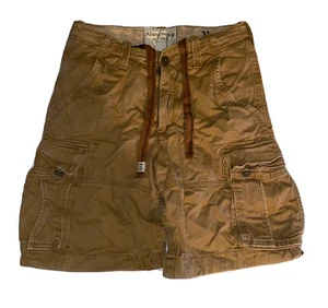 Abercrombie & Fitch Cargoshorts Herren Größe 31 verblasst hellbraun abgenutzt Kordelzug Vintage - Bild 1 von 12
