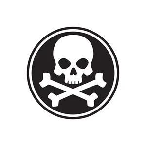 Vinyl Sticker Aufkleber Totenkopf und gekreuzte Knochen Jolly Roger - Bild 1 von 9