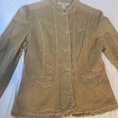 St. John's Bay VTG Beige/Tan Corduroy 90s Y2K Jacket Blazer Sz Small  Button Up - Image 1 of 4