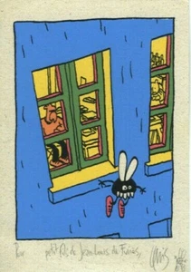 TRONDHEIM EX-LIBRIS EN SERIGRAPHIE LA MOUCHE SIGNÉ+DEDICACE+DESSIN D'UNE MOUCHE - Imagen 1 de 1