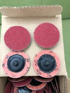 Norton 2” Merit CA TR (Type III) Quick-Change Discs 36 Grit Qty 100 08834160449 - Picture 1 of 4