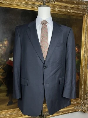 Chaqueta Blazer Daniel Cremieux 44R Loro Piana Italia Lana Gris Oscuro Cuadros 2Btn Foto 1 de 4