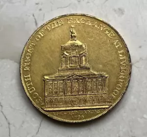Medaglia dorata 1796 infermeria e ospedale lunatico Manchester - Foto 1 di 2