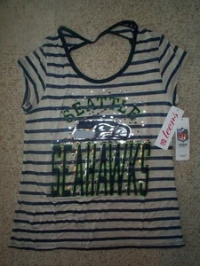 Seattle Seahawks JUNIOR/JUNIORS/TEEN GIRLS nfl Jersey Shirt s-sm-small (3-5) - Picture 1 of 2