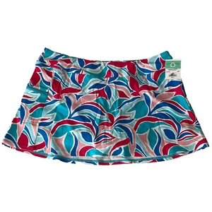Sunsets Making Waves Sporty Swim Skirt Womens Size 14 Multicolor Pockets Skorts - Picture 1 of 21