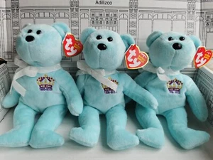 TY Beanie Babies - Queen Elizabeth II Bear 41289 15cm Soft Toy x3 - Picture 1 of 10