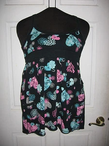 SO Womens Junior Loungewear, Intimates size Medium Black with aqua, pink $20 - Picture 1 of 4