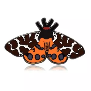 Garden Tiger Moth Hard Enamel Pin - Picture 1 of 4