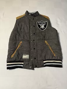 Las Vegas Raiders Legacy Button-Up Reversible Vest - Gray Large - Picture 1 of 8
