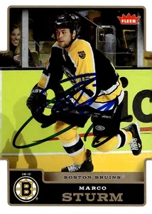 Marco Sturm - Signed 2006-07 NHL Fleer Hockey Card #19 - Picture 1 of 2