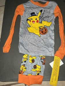 Pikachu Halloween two pieces set PJ for kids size 6 - Picture 1 of 2