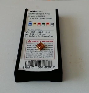INSERTI TORNITURA NIKKO CCMT060204-PFU JC8025 CONFEZIONE 10 PEZZI - Imagen 1 de 4