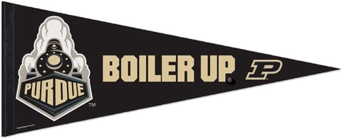 (Set of 2) NCAA Purdue Boilermakers Roll-up Felt Pennant 12"x30" by Wincraft Cover