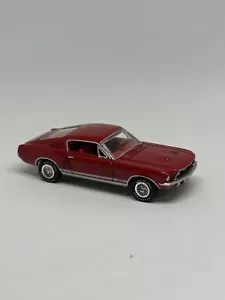 1967 67 Ford Mustang GT Fastback Red With Opening Hood 1/64 Autoworld Die Cast - Picture 1 of 5