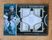 12-13 UD Upper Deck The Cup Foundations  Jonathan Quick  /10  Quad Patches