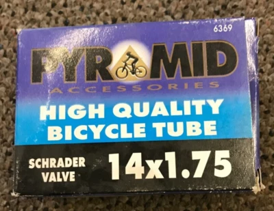 3 pack Kenda bicycle tube 14x1.75 with Schrader valve by Pyramid - Image 1 of 3