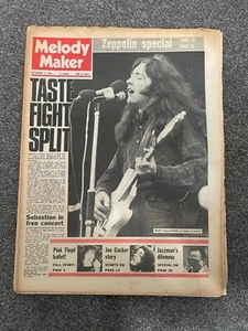 MELODY MAKER Sep 12 1970 TASTE LED ZEPPELIN PINK FLOYD JOE COCKER JOHN SEBASTIAN - Picture 1 of 1