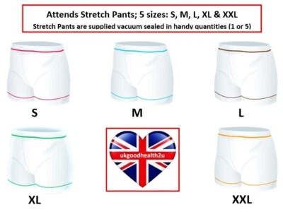 Attends Washable Stretch Pants  5 sizes  CONVENIENT QUANTITIES New CE Certified - Image 1 of 3