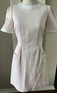Gioffre Milano Piqué rosa weiß Baumwolle Kleid Größe 40 Small (XS) neu mit Etikett Einzelhandel $ 790 - Bild 1 von 12