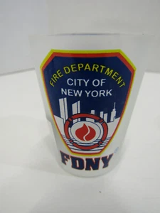 B OLD BARWARE SHOT GLASS NEW YORK FIRE DEPARTMENT 2 1/2" SOUVENIR MAN CAVE - Picture 1 of 1