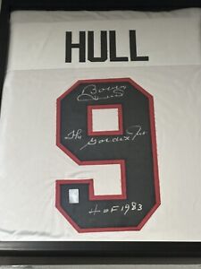 Bobby Hull Autographed Custom Jersey Chicago Blackhawks “The Golden Jet” COA