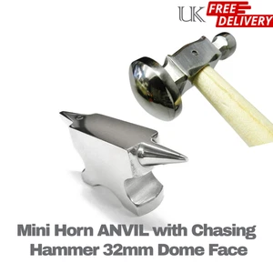 Mini Horn Anvil with 32mm Dome Face Chasing Hammer Jewelry Making Tools Set - Picture 1 of 5