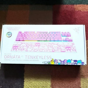 Razer Ornata V3 TKL Gaming Keyboard -RGB Lighting - Hello Kitty Edition Japan - Picture 1 of 7