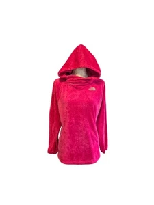 The North Face Pink Hooded Sherpa Fleece Hoodie Pullover Size 12 / 16 Years VGC - Picture 1 of 13