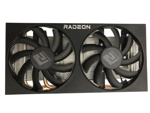 Gruppo ventola raffreddamento Powercolor Radeon RX 6600 XT con dissipatore per ricambi - Foto 1 di 5